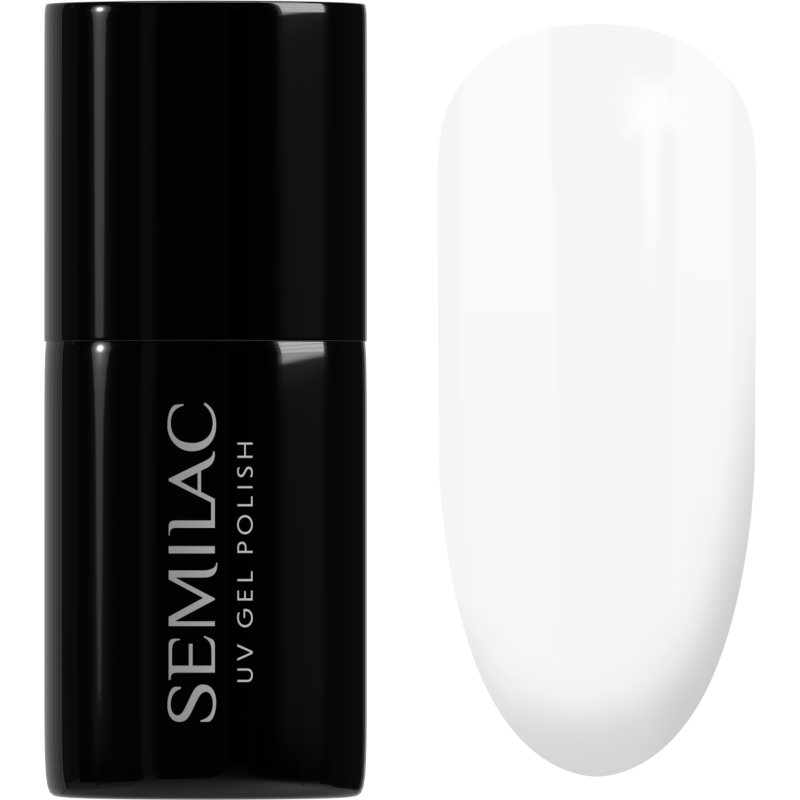 Semilac UV Hybrid Black & White гел лак за нокти цвят 001 Strong White 7 мл. на ниска цена