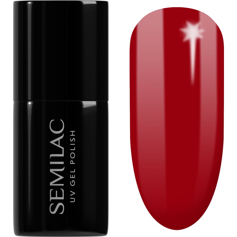 Semilac UV Hybrid Valentines гел лак за нокти цвят 345 Gorgeous Red 7 мл.