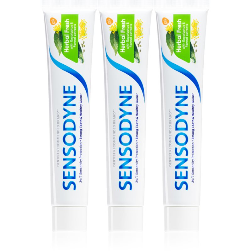 Sensodyne Herbal Fresh Trio паста за зъби с флуорид 3x75 мл.