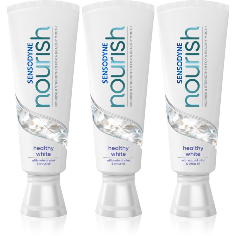 Sensodyne Nourish Healthy White биоактивна паста за зъби с флуорид 3x75 мл.