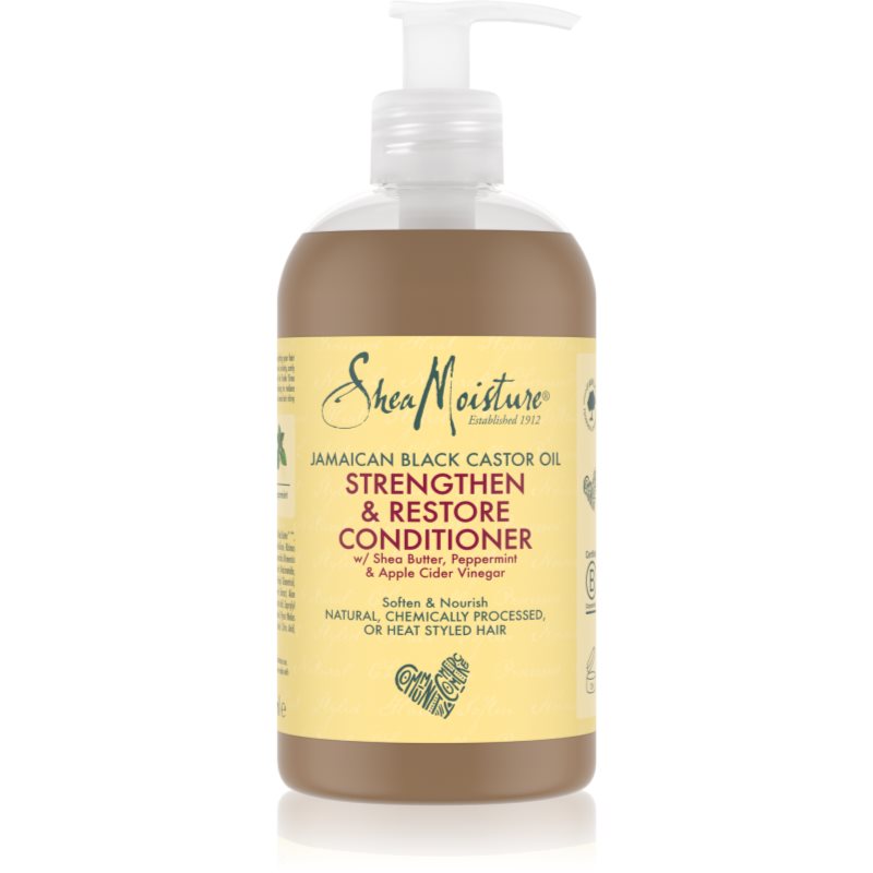 Shea Moisture Jamaican Black Castor Oil Strengthen & Restore подсилващ и възстановяващ балсам за третирана коса и скалп 384 мл.