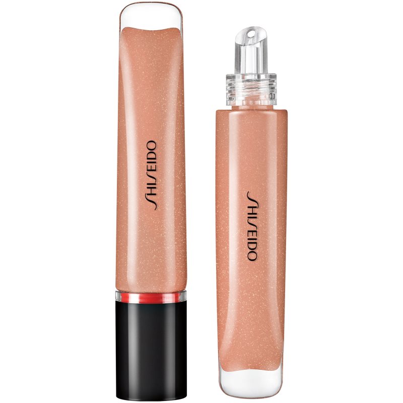 Shiseido Shimmer GelGloss блясък за устни с блестящи частици с хидратиращ ефект цвят 03 Kurumi Beige 9 мл.