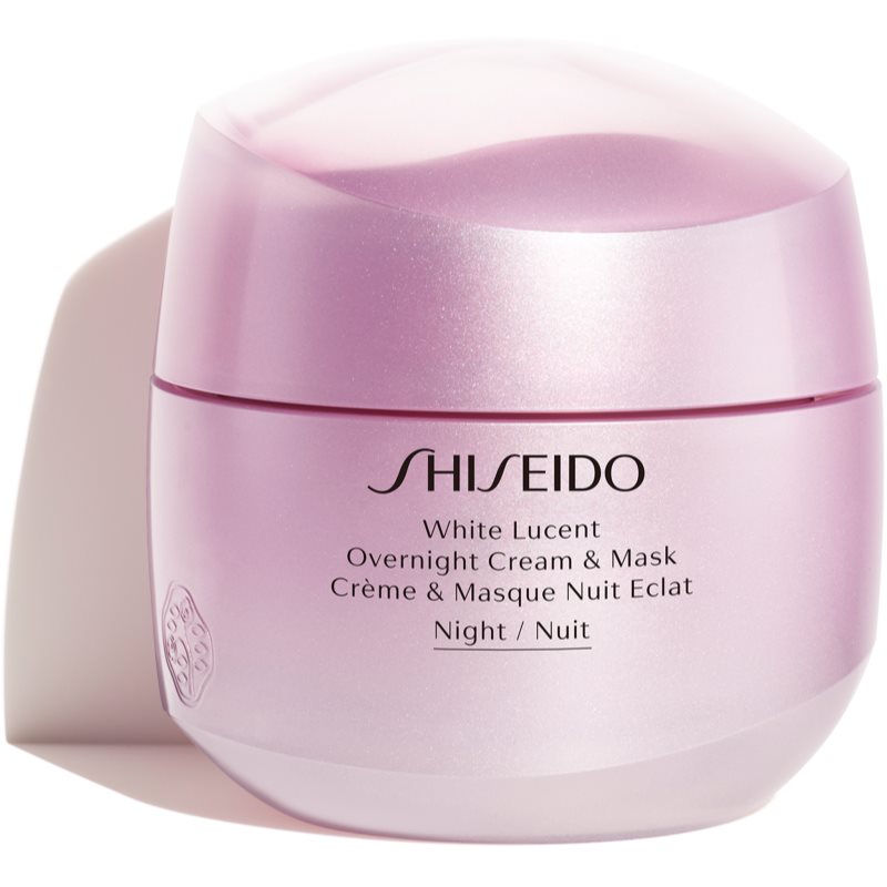 Shiseido White Lucent Overnight Cream & Mask нощна хидратираща маска и крем против пигментни петна 75 мл.
