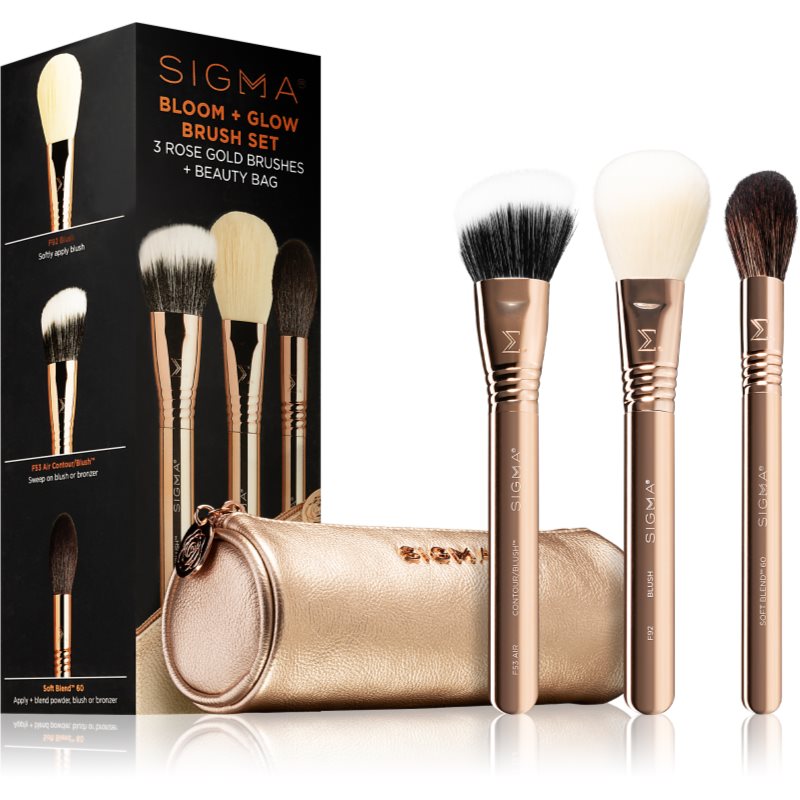Sigma Beauty Brush Set Bloom + Glow комплкет четки с калъф