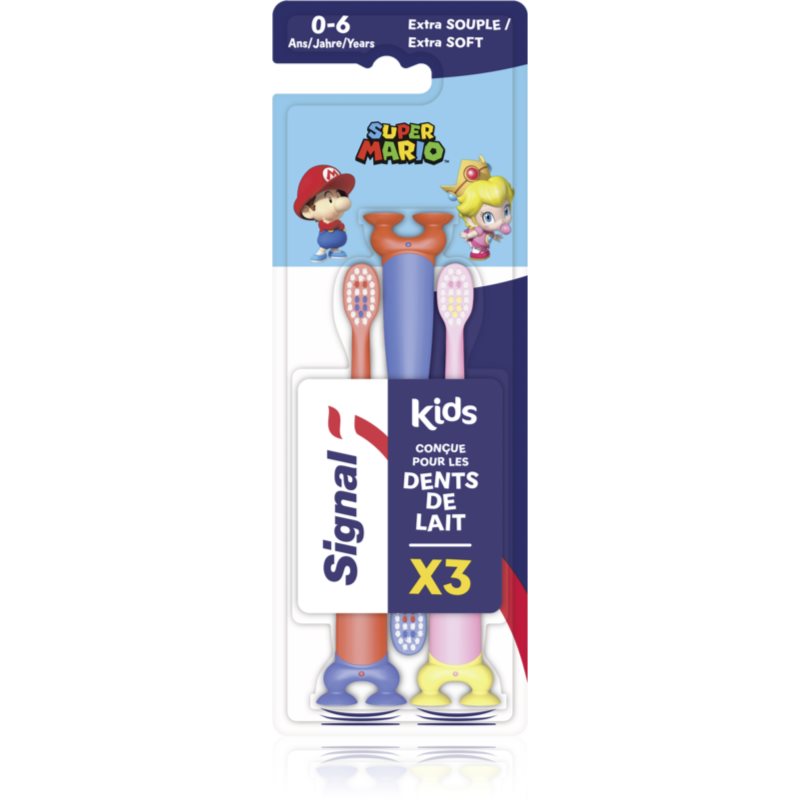 Signal Kids четка за зъби за деца изгодна опаковка Extra Soft