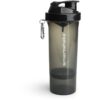 Smartshake Slim спортен шейкър + контейнер боя Black 500 мл.