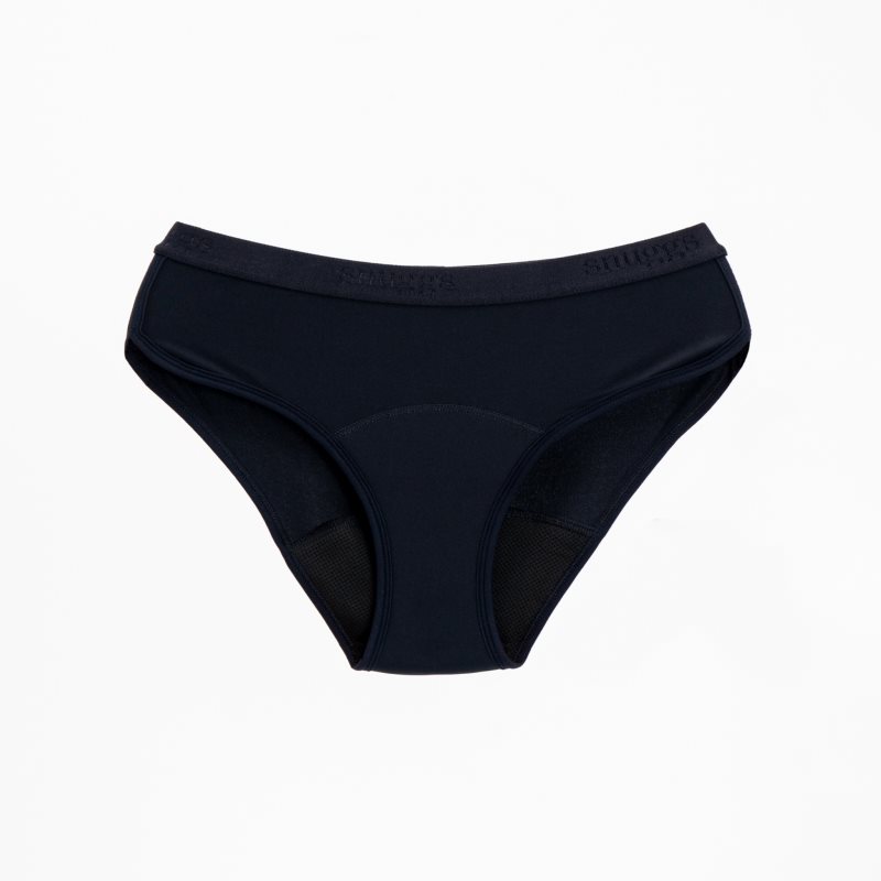 Snuggs Active Classic Heavy Black менструални бикини от плат за силна менструация размер L 1 бр.