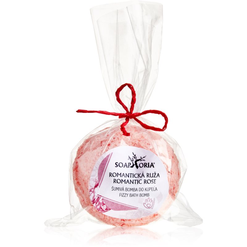 Soaphoria Romantic Rose Fizzy Bath Bomb антистресов комплект за вана с регенериращ ефект 85 гр.