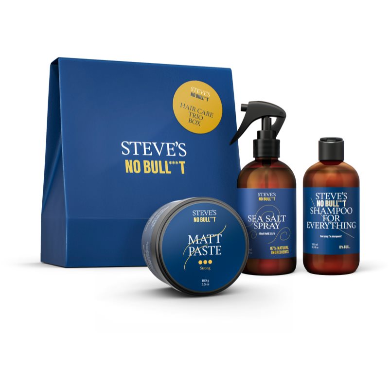 Steve's No Bull***t Hair Care Trio Box подаръчен комплект За коса за мъже