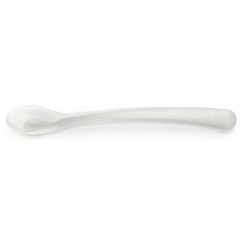 Suavinex Colour Essence Silicone Spoon лъжичка 4 m+ Foamy Grey 1 бр.