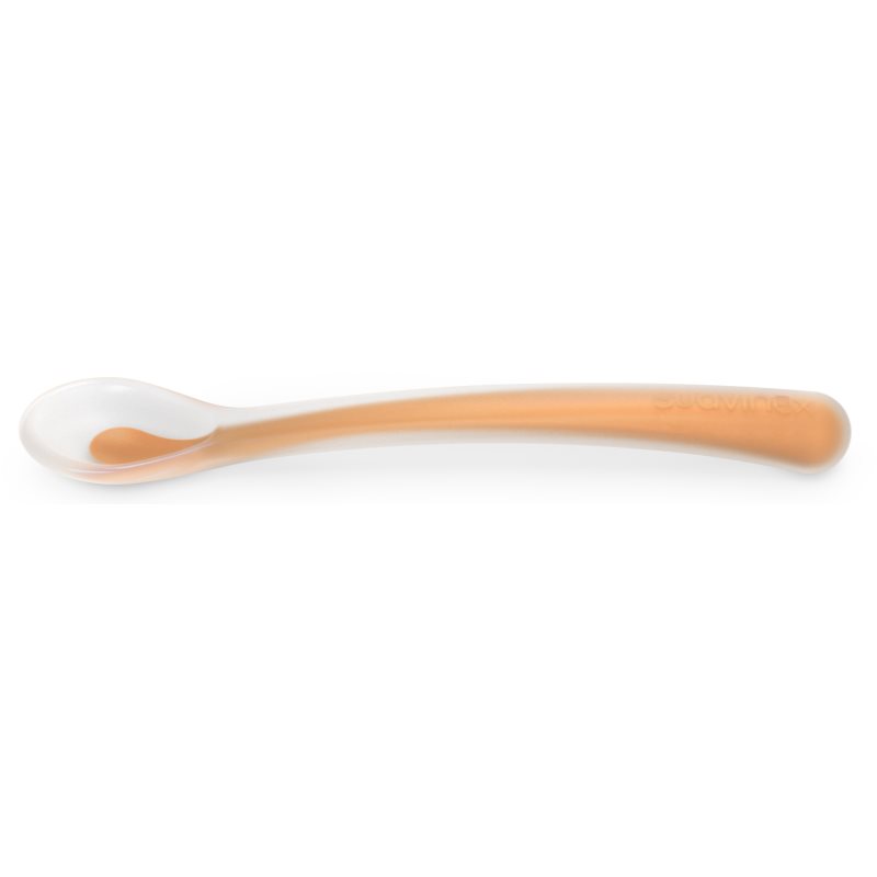 Suavinex Colour Essence Silicone Spoon лъжичка 4 m+ Sunset Orange 1 бр.
