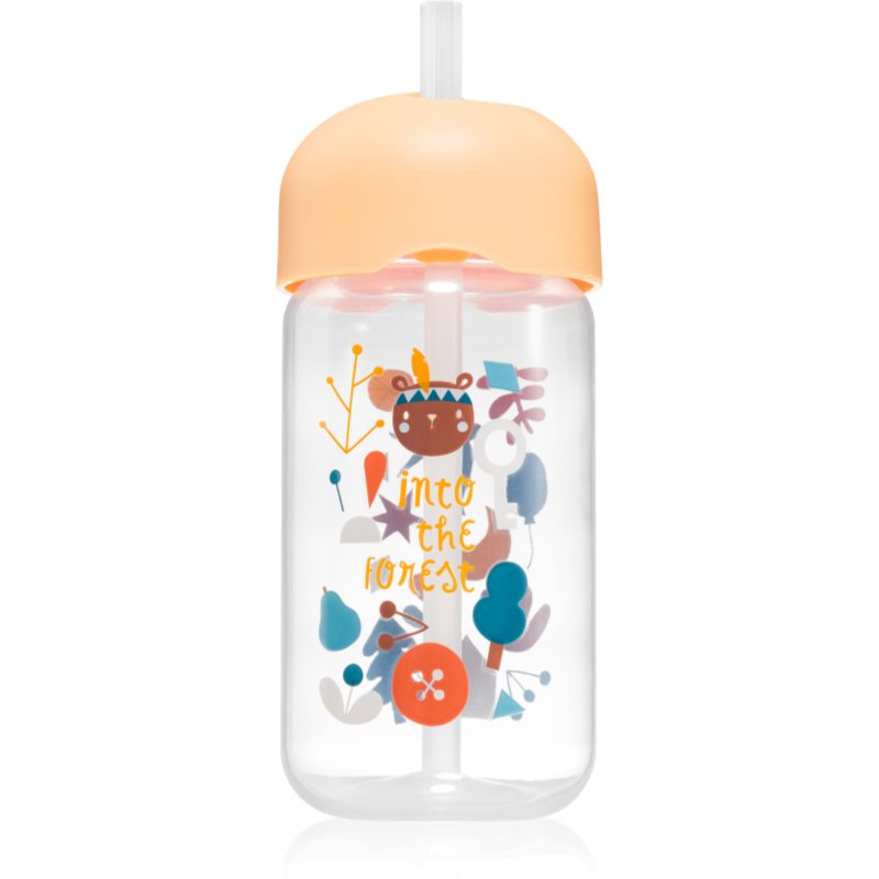 Suavinex Forest Straw Trainer Cup детско шише със сламка 18 m+ Yellow 340 мл.