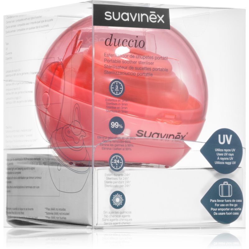Suavinex Portable Soother Steriliser UV стерилизатор Pink 1 бр.