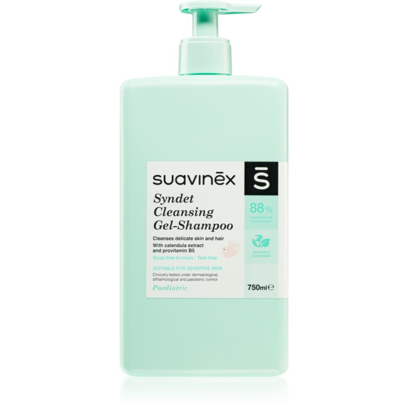 Suavinex Syndet Cleansing Gel-Shampoo детски шампоан 2 в 1 0 m+ 750 мл.