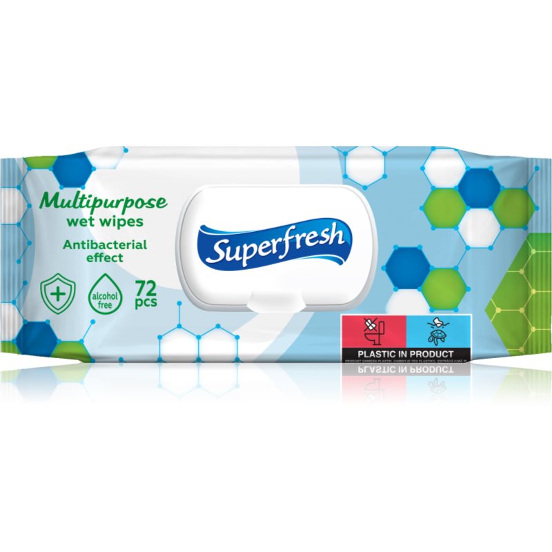 Superfresh Multipurpose мокри кърпички с антибактериална добавка 72 бр.