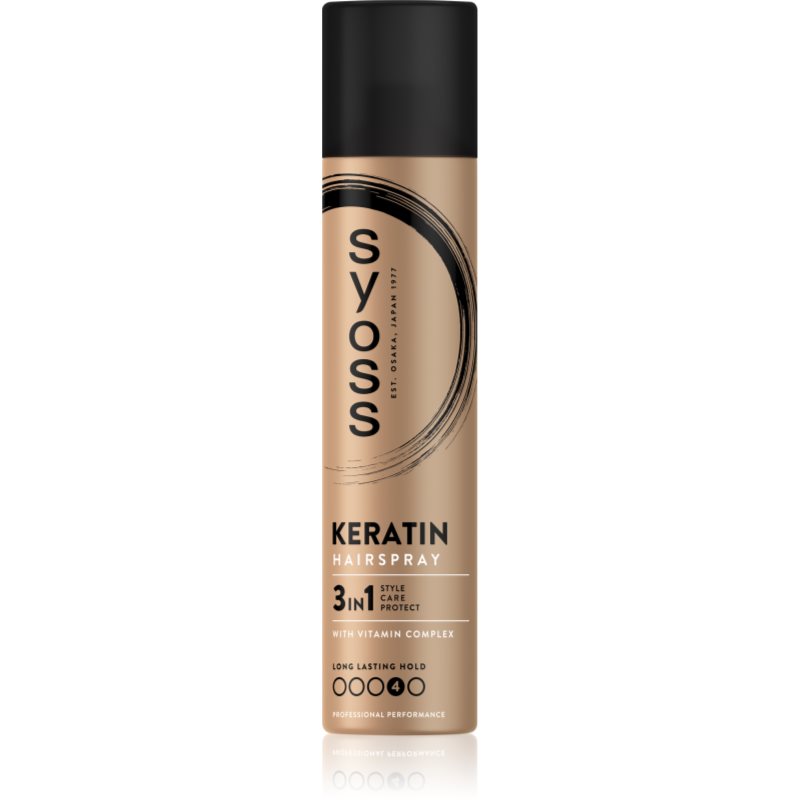 Syoss Keratin Hairspray лак за коса с екстра силна фиксация 300 мл.