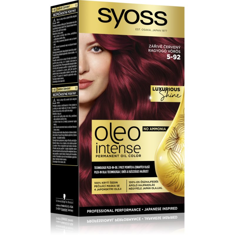 Syoss Oleo Intense перманентната боя за коса с олио цвят 5-92 Bright Red 1 бр. на ниска цена