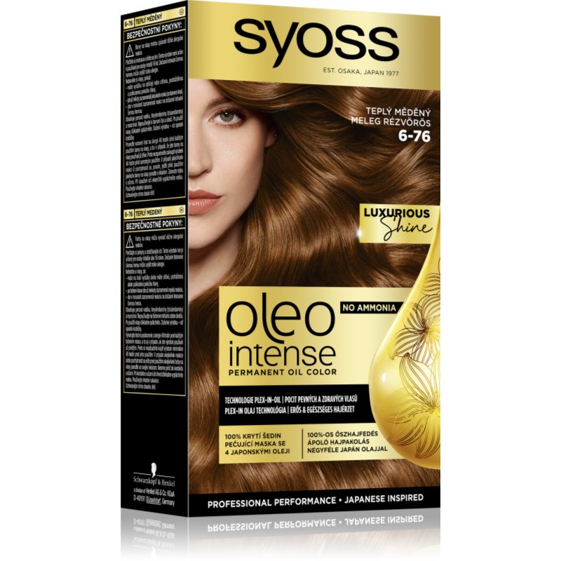 Syoss Oleo Intense перманентната боя за коса с олио цвят 6-76 Warm Copper 1 бр. на ниска цена