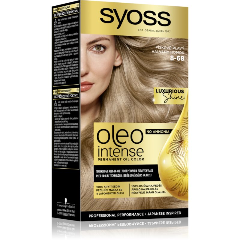 Syoss Oleo Intense перманентната боя за коса с олио цвят 8-68 Pale Sand 1 бр.