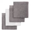T-TOMI BIO Bamboo Baby Washcloths кърпа за измиване Grey 25 x 25 cm 4 бр.