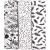 T-TOMI TETRA Black Flowers пелени от плат 70x70 cm 3 бр.