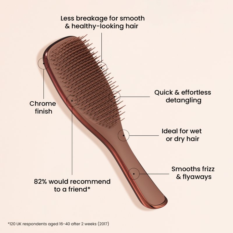 Tangle Teezer Ultimate Detangler Chrome плоска четка за права и къдрава коса Chocolate Bronze 1 бр. на ниска цена