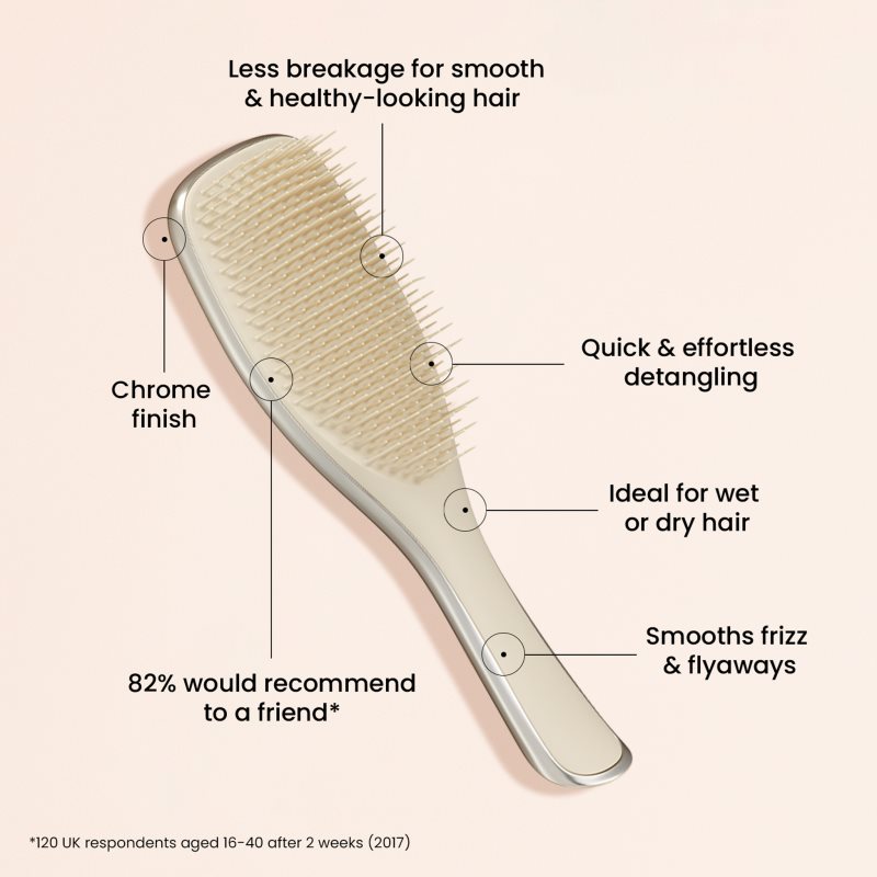 Tangle Teezer Ultimate Detangler Chrome плоска четка за права и къдрава коса Neo Gold 1 бр. на ниска цена