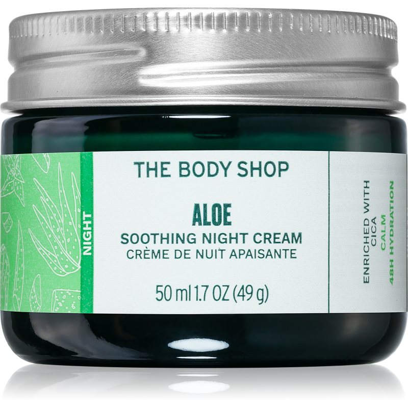 The Body Shop Aloe Soothing Night Cream успокояващ нощен крем за чувствителна кожа на лицето 50 мл.