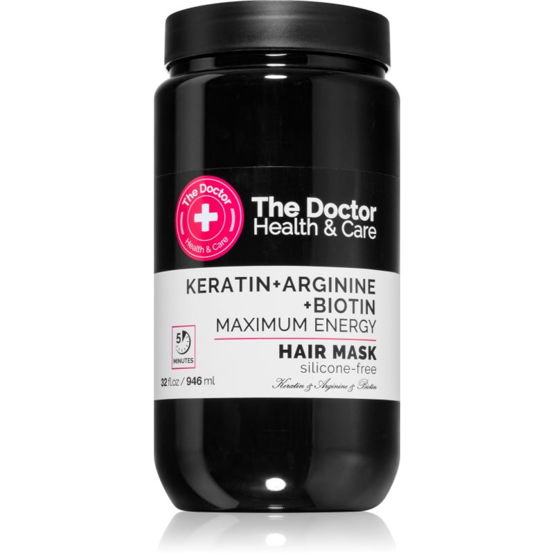 The Doctor Keratin + Arginine + Biotin Maximum Energy кератинова маска За коса 946 мл.