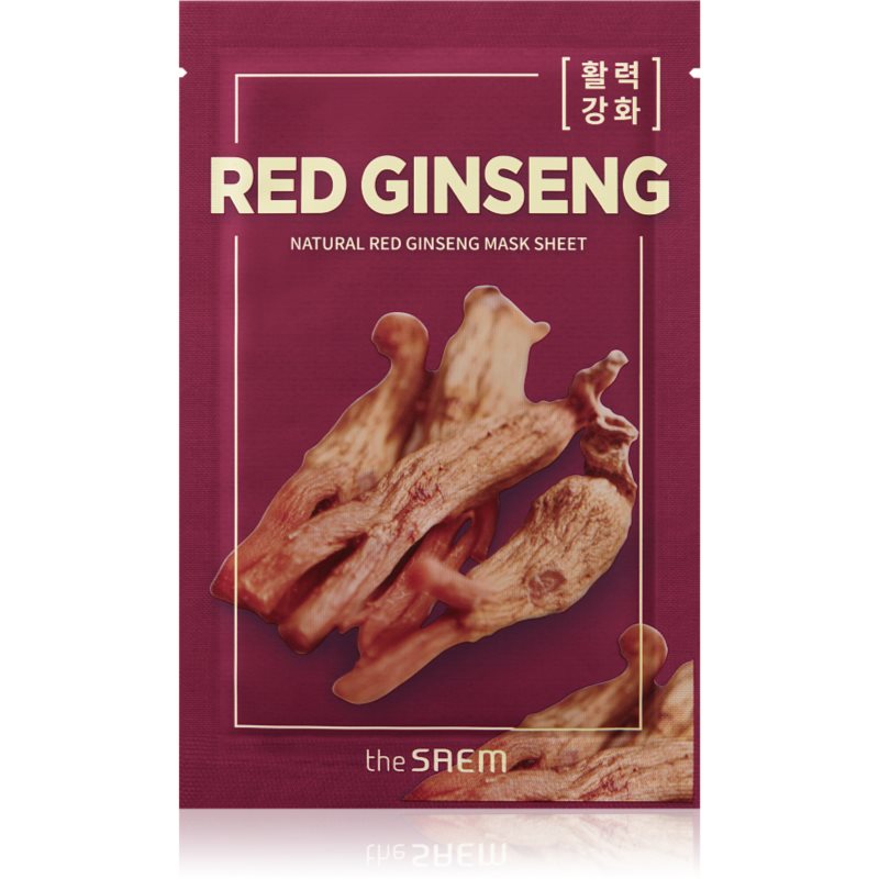 The Saem Natural Mask Sheet Red Ginseng платнена маска за цялостна грижа 21 мл.