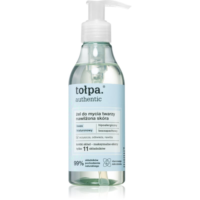 Tołpa Authentic почистващ и премахващ грима гел с хидратиращ ефект 195 мл.