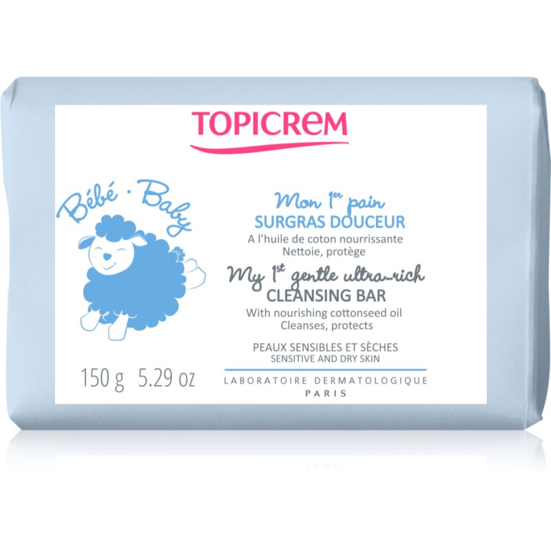 Topicrem BABY My 1st Gentle Ultra-Rich Cleansing Bar нежен почистващ сапун за бебета и деца 150 гр.