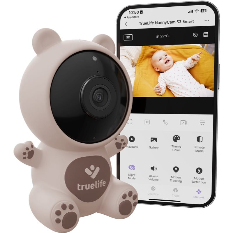 TrueLife NannyCam S3 Smart Цифров видео бебефон 1 бр.