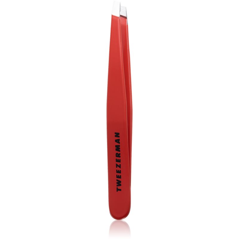 Tweezerman Studio Collection Stainless Steel Slant пинсета със скосен връх Signature Red 1 бр.