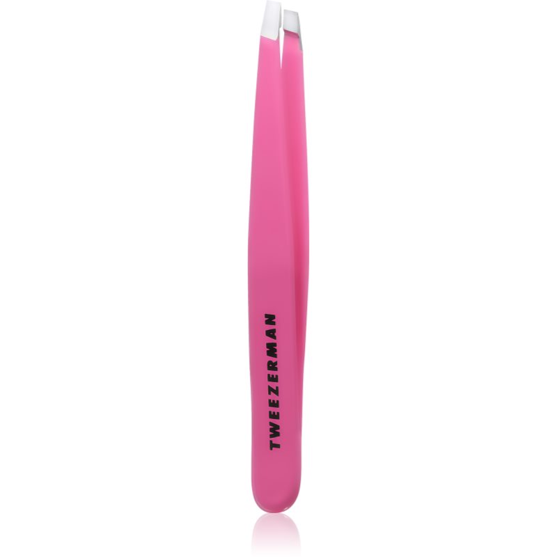 Tweezerman Studio Collection пинсета със скосен връх Pink 1 бр.