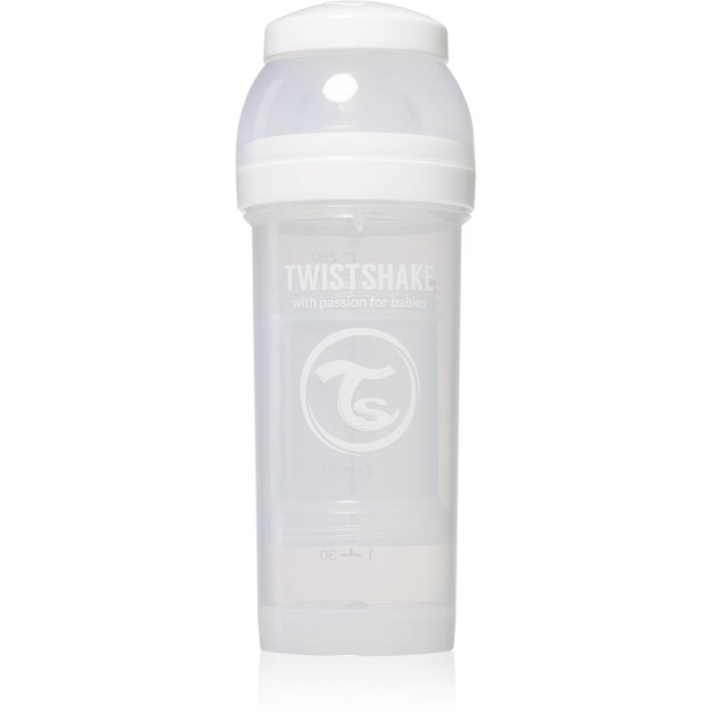 Twistshake Anti-Colic бебешко шише White 2 m+ 260 мл.