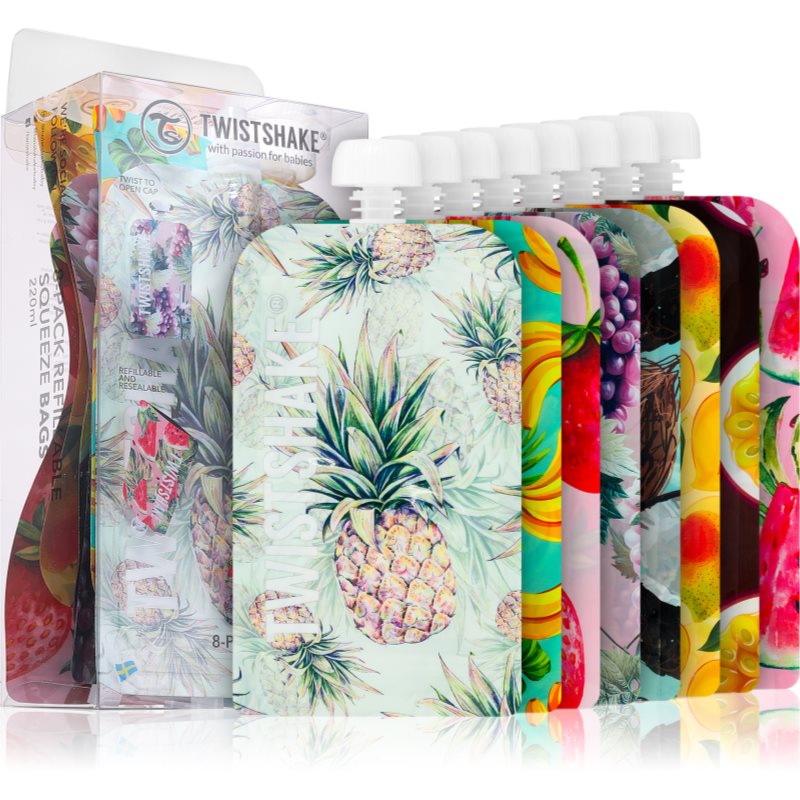Twistshake Squeeze Fruit детски храни в пауч опаковка 8x220 мл.