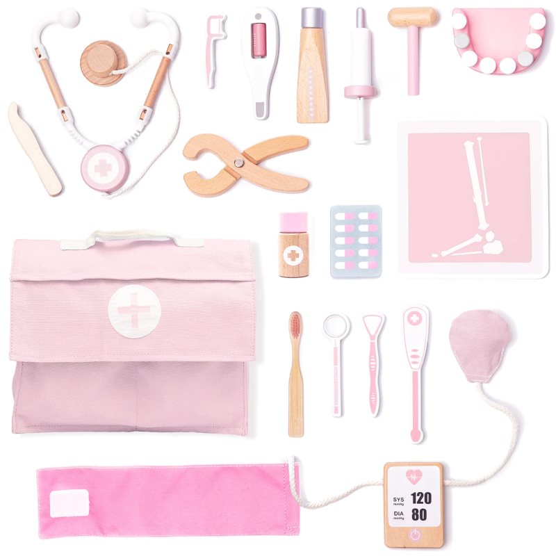 UMU Toys Doctor's set играчка за подреждане от дърво Pink на ниска цена