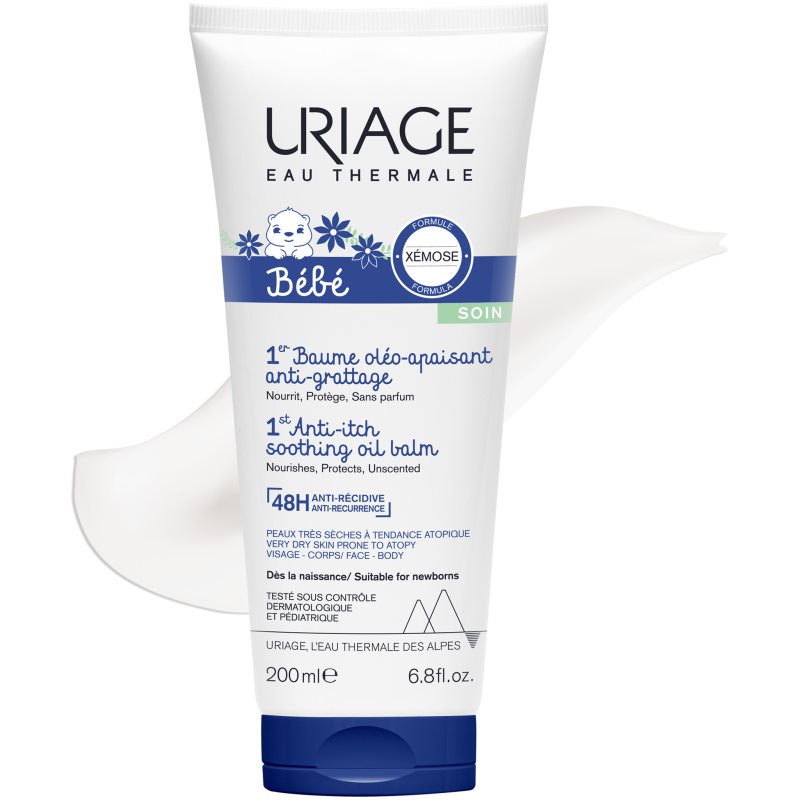 Uriage Bébé 1st Anti-Itch Soothing Oil Balm успокояващ балсам за суха към атопична кожа за деца от раждането им 200 мл. на ниска цена