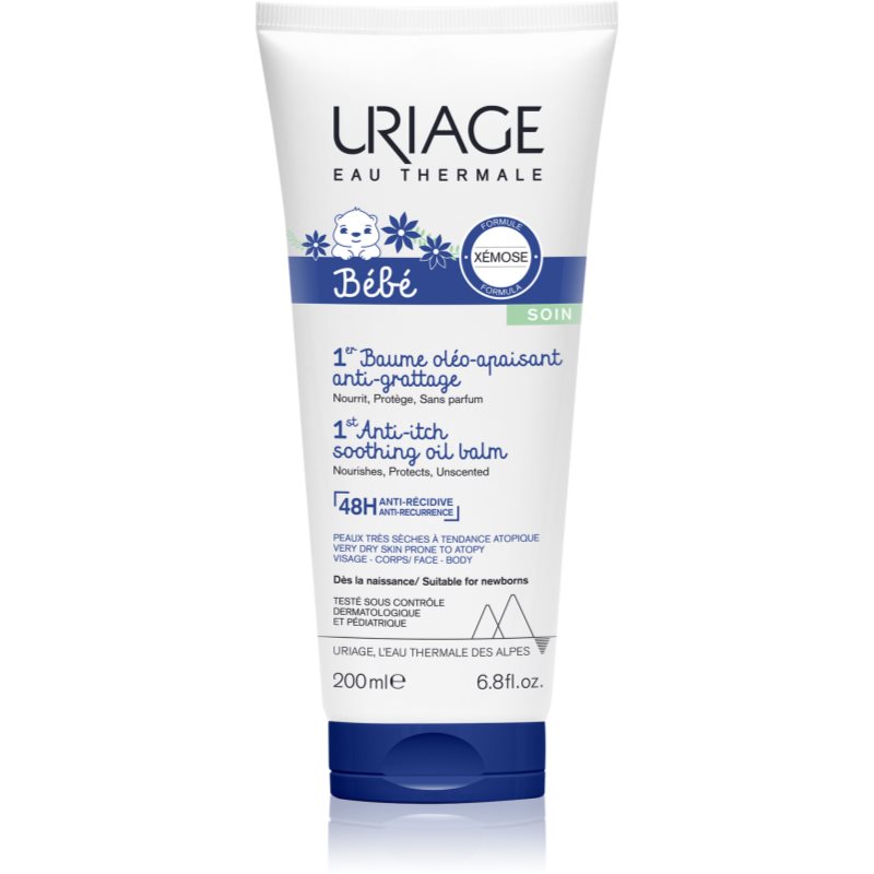 Uriage Bébé 1st Anti-Itch Soothing Oil Balm успокояващ балсам за суха към атопична кожа за деца от раждането им 200 мл.
