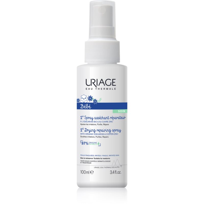 Uriage Bébé 1st Cu-Zn+ Drying Repairing Spray спрей против раздразнение 100 мл.