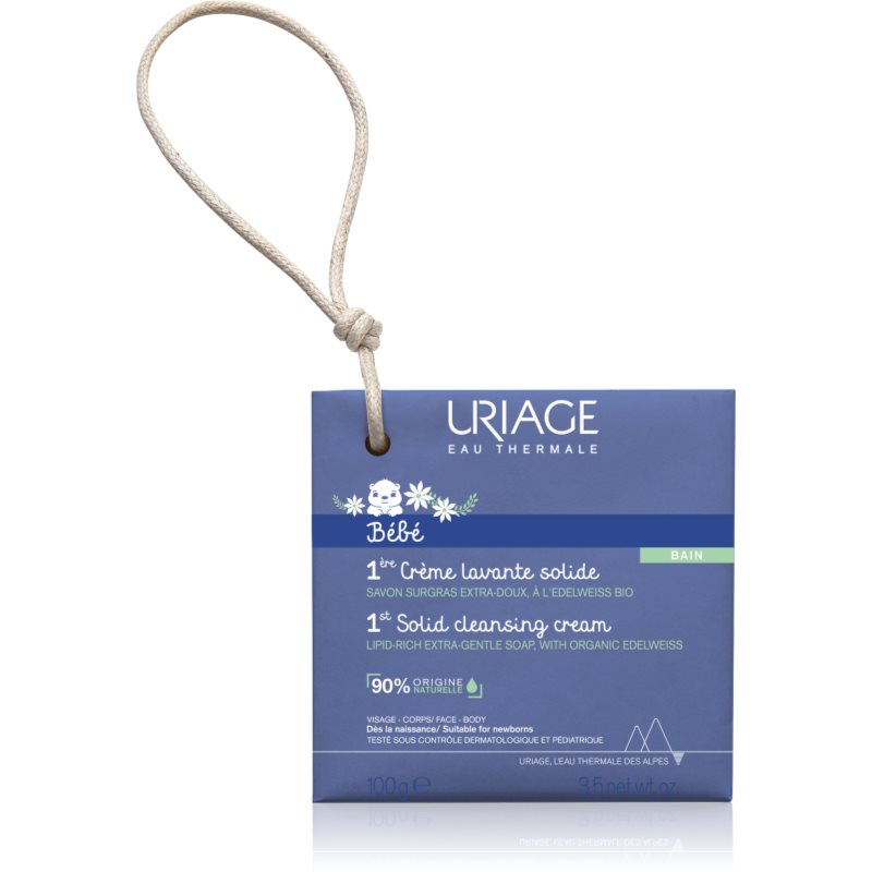 Uriage Bébé 1st Solid Cleansing Cream крем сапун за мека и гладка кожа за деца от раждането им 100 гр. на ниска цена