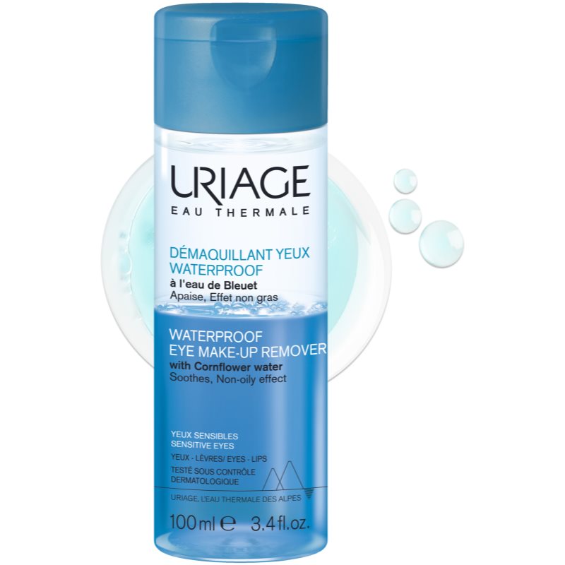 Uriage Eau Thermale Waterproof Eye Make-up Remover за отстраняване на водоустойчив грим за чувствителни очи 100 мл. на ниска цена
