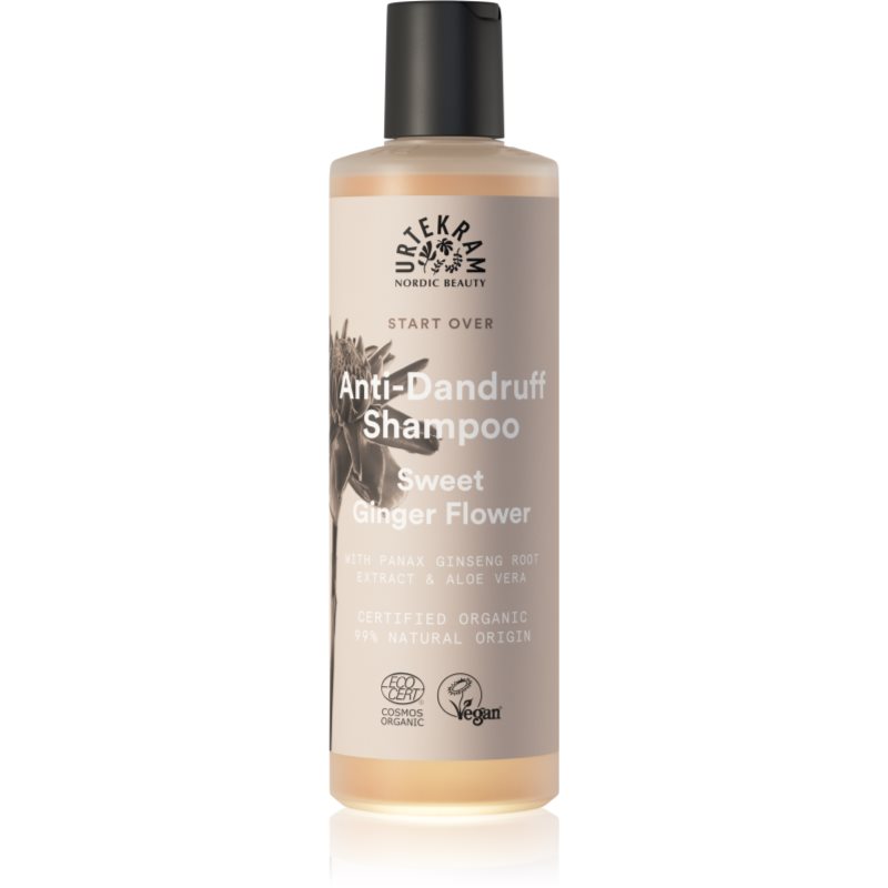 Urtekram Sweet Ginger Flower хидратиращ шампоан против пърхот с екстракт от алое и джинджър 250 мл.
