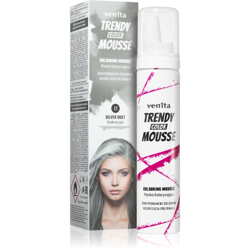 Venita Trendy Color Mousse оцветяващ мус без амоняк цвят No. 11 - Silver Dust 75 мл.