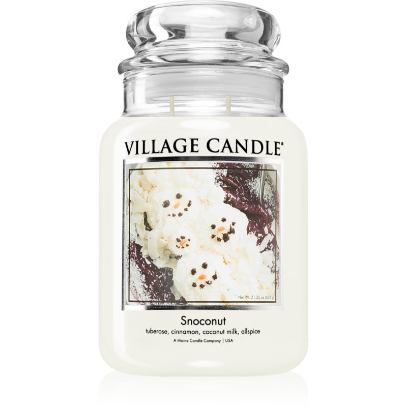 Village Candle Snoconut ароматна свещ (Glass Lid) 602 гр.