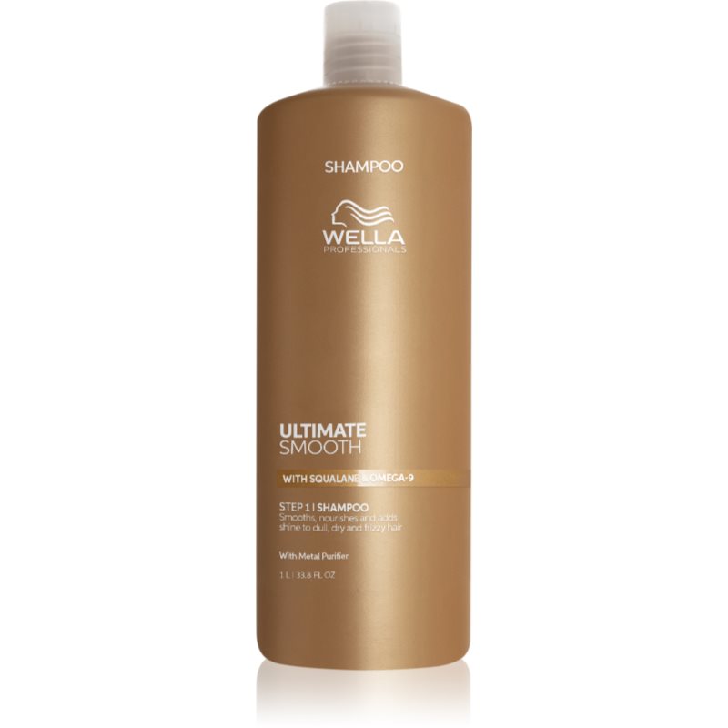 Wella Professionals Ultimate Smooth Shampoo интензивен подхранващ шампоан за блясък и мекота на косата 1000 мл.