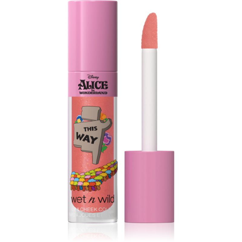 Wet n Wild Alice in Wonderland балсам за устни и руж цвят This Way 6