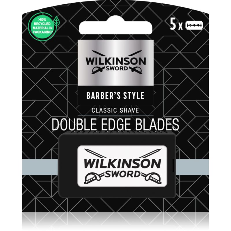 Wilkinson Sword Barbers Style Classic Shave Double Edge Blades резервни остриета 5 бр.