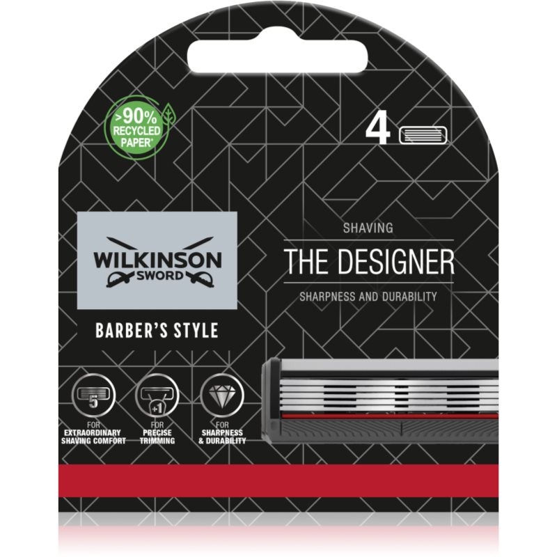 Wilkinson Sword Barbers Style The Architect Резервни остриета 4 бр.